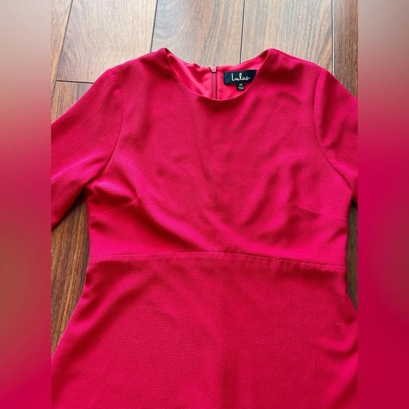 Lulus Center of Attention Red Flounce Sleeve Dress size M - Picture 11 of 16